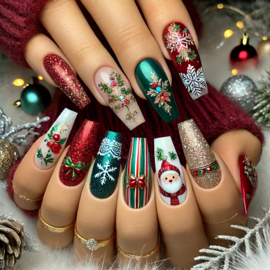 unghie natalizie